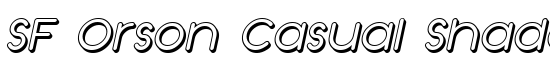 SF Orson Casual Shaded Oblique - Download Thousands of Free Fonts at FontZone.net