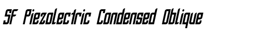 SF Piezolectric Condensed Oblique - Download Thousands of Free Fonts at FontZone.net