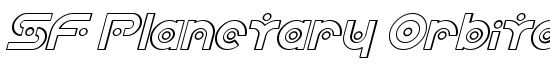 SF Planetary Orbiter Outline Italic - Download Thousands of Free Fonts at FontZone.net