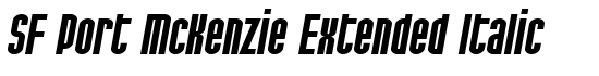 SF Port McKenzie Extended Italic - Download Thousands of Free Fonts at FontZone.net
