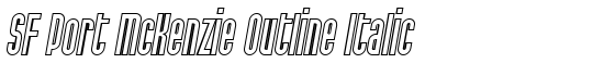 SF Port McKenzie Outline Italic - Download Thousands of Free Fonts at FontZone.net