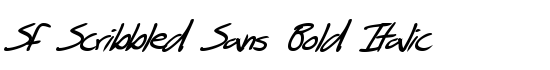 SF Scribbled Sans Bold Italic - Download Thousands of Free Fonts at FontZone.net
