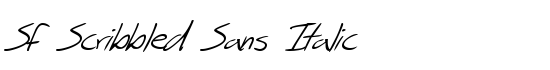 SF Scribbled Sans Italic - Download Thousands of Free Fonts at FontZone.net