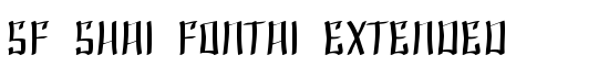 SF Shai Fontai Extended - Download Thousands of Free Fonts at FontZone.net
