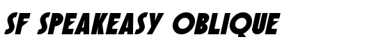 SF Speakeasy Oblique - Download Thousands of Free Fonts at FontZone.net
