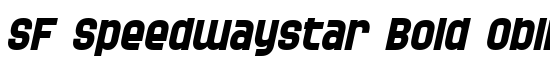 SF Speedwaystar Bold Oblique - Download Thousands of Free Fonts at FontZone.net