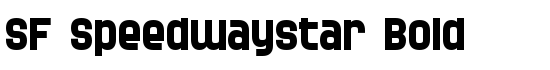 SF Speedwaystar Bold - Download Thousands of Free Fonts at FontZone.net