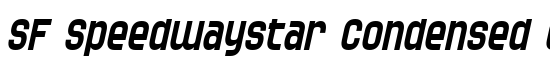 SF Speedwaystar Condensed Oblique - Download Thousands of Free Fonts at FontZone.net