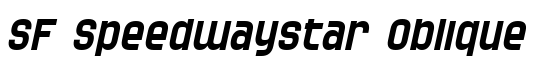 SF Speedwaystar Oblique - Download Thousands of Free Fonts at FontZone.net