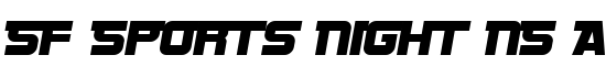 SF Sports Night NS Alternate - Download Thousands of Free Fonts at FontZone.net