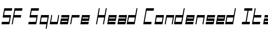 SF Square Head Condensed Italic - Download Thousands of Free Fonts at FontZone.net