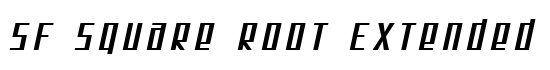 SF Square Root Extended Oblique - Download Thousands of Free Fonts at FontZone.net