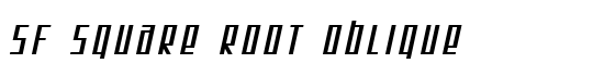 SF Square Root Oblique - Download Thousands of Free Fonts at FontZone.net
