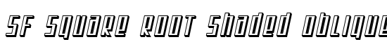SF Square Root Shaded Oblique - Download Thousands of Free Fonts at FontZone.net