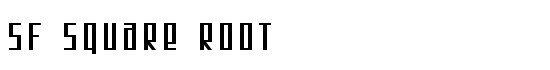 SF Square Root - Download Thousands of Free Fonts at FontZone.net