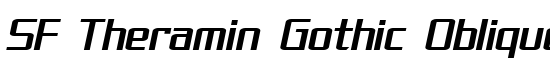 SF Theramin Gothic Oblique - Download Thousands of Free Fonts at FontZone.net