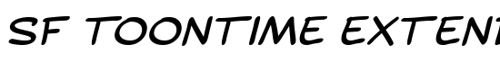 SF Toontime Extended Italic - Download Thousands of Free Fonts at FontZone.net