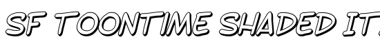 SF Toontime Shaded Italic - Download Thousands of Free Fonts at FontZone.net