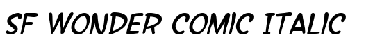 SF Wonder Comic Italic - Download Thousands of Free Fonts at FontZone.net