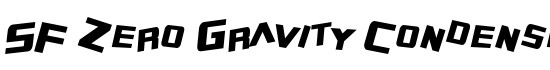 SF Zero Gravity Condensed Italic - Download Thousands of Free Fonts at FontZone.net