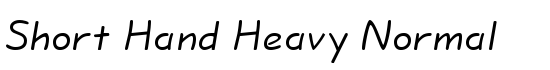 Short Hand Heavy Normal - Download Thousands of Free Fonts at FontZone.net