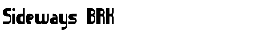 Sideways BRK - Download Thousands of Free Fonts at FontZone.net