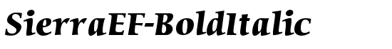 SierraEF-BoldItalic - Download Thousands of Free Fonts at FontZone.net