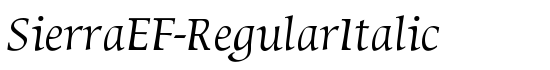 SierraEF-RegularItalic - Download Thousands of Free Fonts at FontZone.net