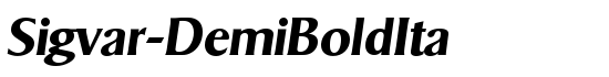 Sigvar-DemiBoldIta - Download Thousands of Free Fonts at FontZone.net