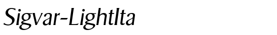 Sigvar-LightIta - Download Thousands of Free Fonts at FontZone.net