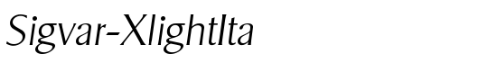 Sigvar-XlightIta - Download Thousands of Free Fonts at FontZone.net