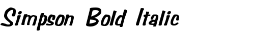 Simpson Bold Italic - Download Thousands of Free Fonts at FontZone.net