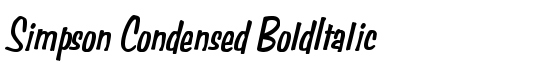 Simpson Condensed BoldItalic - Download Thousands of Free Fonts at FontZone.net