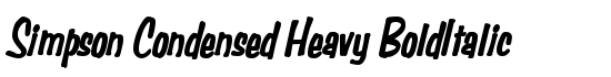 Simpson Condensed Heavy BoldItalic - Download Thousands of Free Fonts at FontZone.net