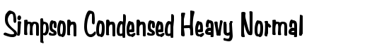 Simpson Condensed Heavy Normal - Download Thousands of Free Fonts at FontZone.net