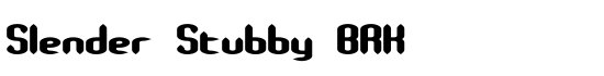 Slender Stubby BRK - Download Thousands of Free Fonts at FontZone.net