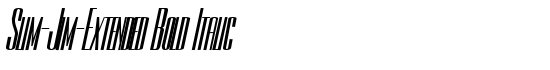 Slim-Jim-Extended Bold Italic - Download Thousands of Free Fonts at FontZone.net