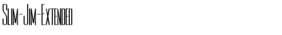 Slim-Jim-Extended - Download Thousands of Free Fonts at FontZone.net