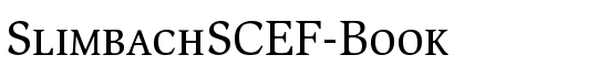SlimbachSCEF-Book - Download Thousands of Free Fonts at FontZone.net