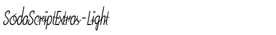 SodaScriptExtras-Light - Download Thousands of Free Fonts at FontZone.net