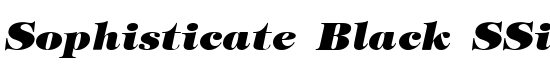 Sophisticate Black SSi Bold Italic - Download Thousands of Free Fonts at FontZone.net
