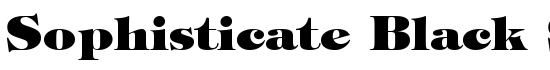 Sophisticate Black SSi Extra Bold - Download Thousands of Free Fonts at FontZone.net