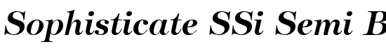 Sophisticate SSi Semi Bold Italic - Download Thousands of Free Fonts at FontZone.net
