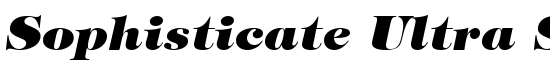 Sophisticate Ultra SSi Black Italic - Download Thousands of Free Fonts at FontZone.net