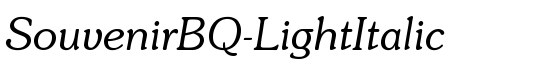SouvenirBQ-LightItalic - Download Thousands of Free Fonts at FontZone.net