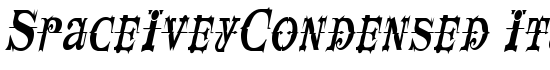 SpaceIveyCondensed Italic - Download Thousands of Free Fonts at FontZone.net