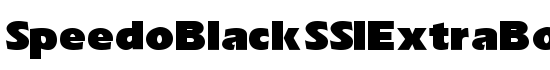 Speedo Black SSi Extra Bold - Download Thousands of Free Fonts at FontZone.net