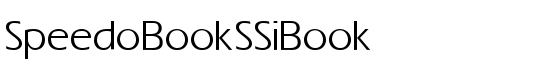 Speedo Book SSi Book - Download Thousands of Free Fonts at FontZone.net