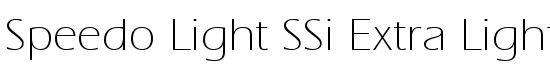 Speedo Light SSi Extra Light - Download Thousands of Free Fonts at FontZone.net