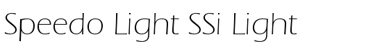 Speedo Light SSi Light - Download Thousands of Free Fonts at FontZone.net
